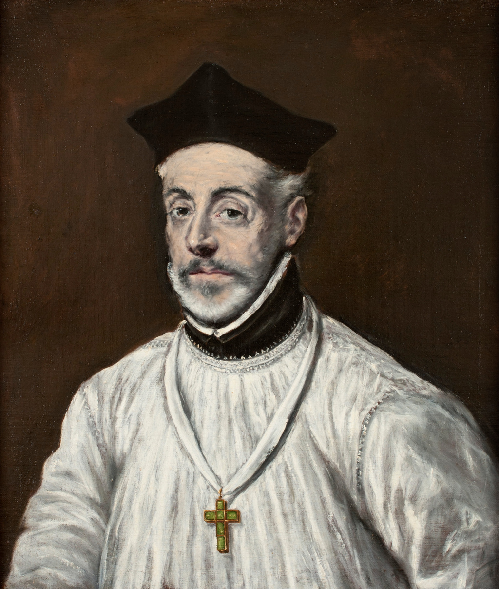 Portrait of Diego de Covarrubias y Leyva in Detail El Greco